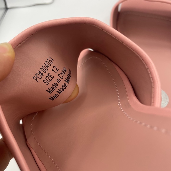 JOURNEE Collection vegan leather pink block heel sandals women’s Size 12 - Picture 6 of 11